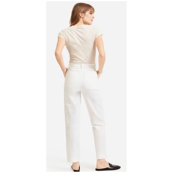 EVERLANE Antique White Wide Leg Pockets Pants - Picture 3 of 8